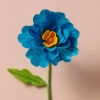Silk Paper Cosmo Flowers - Blue