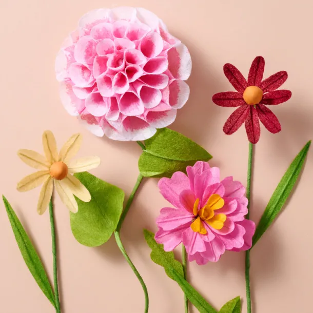 Silk Paper Cosmo Flowers - Pink