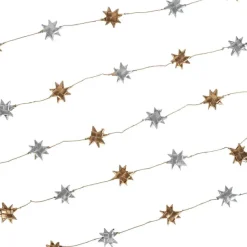 Silver and Gold Star Garland