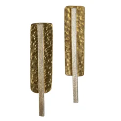 Silver Brass Bar Drop Earrings - Convertible