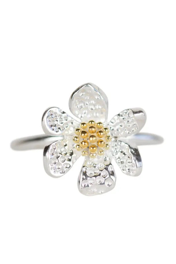 Silver Flower Ring