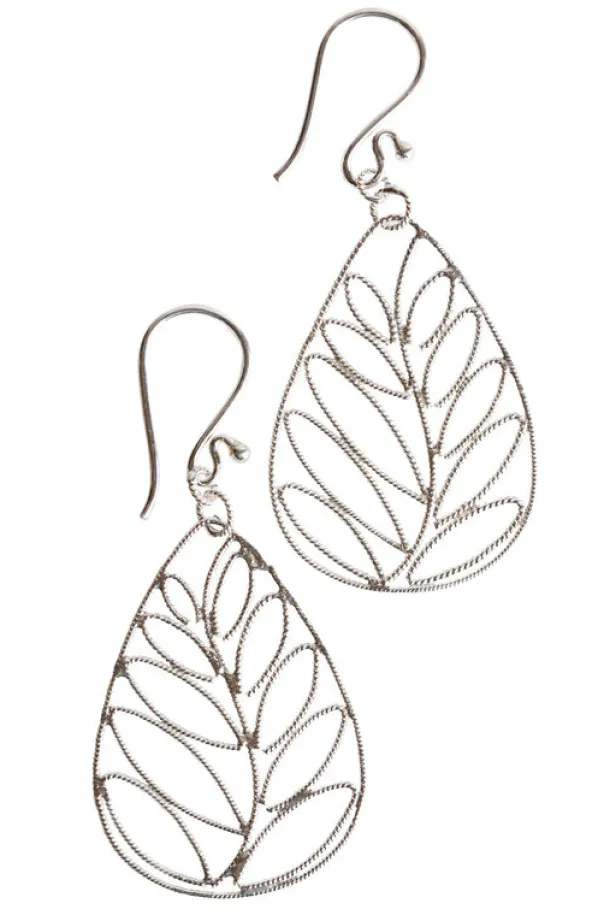Silver Palms Earrings