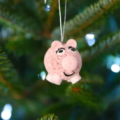 Smiling Pig Ornament