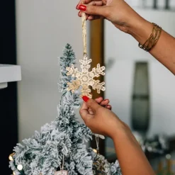 Snowy Day Snowflake Ornament