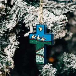 Starry Night Cross Ornament