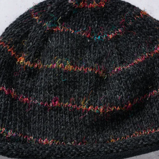 Striped Recycled Wool Knit Hat
