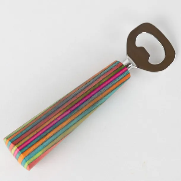 Striped Wood Bottle Opener