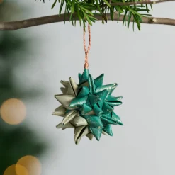 Supernova Folded Ball Ornament - Green