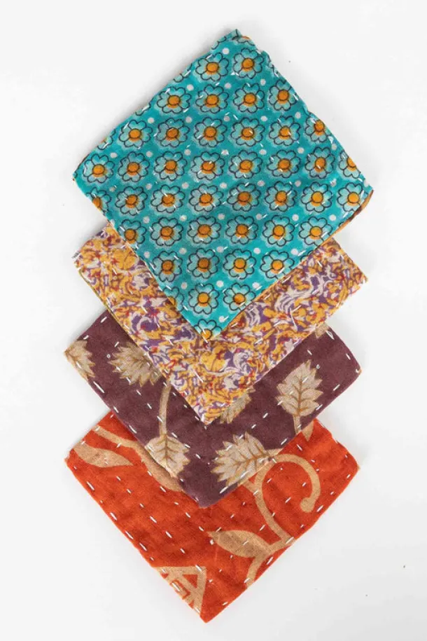 Surprise Kantha Coasters