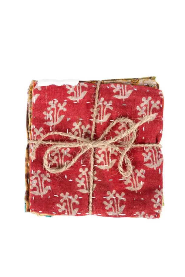 Surprise Kantha Coasters