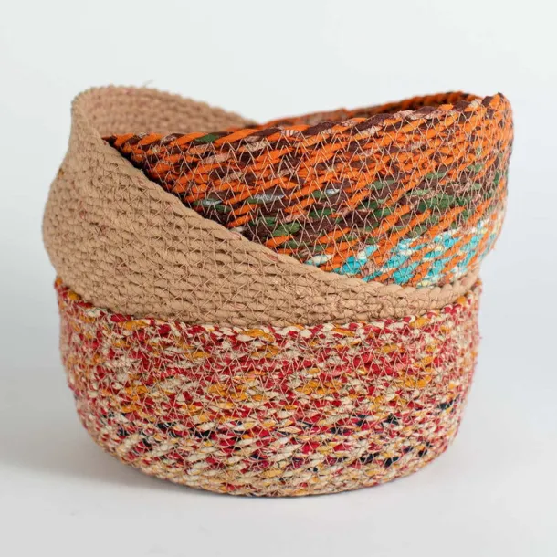 Swirling Sari Basket