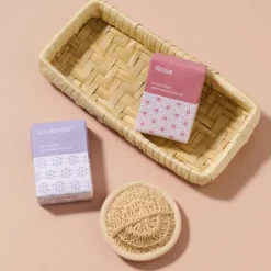 Taaja Lavender and Rose Soap/Body Scrubber Set