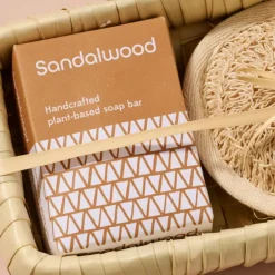 Taaja Sandalwood and Aloe Soap/Body Scrubber Set
