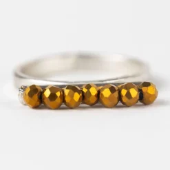 Taakat Gold Bar Silver Ring