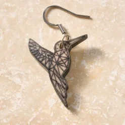 Tagua Hummingbird Drop Earrings