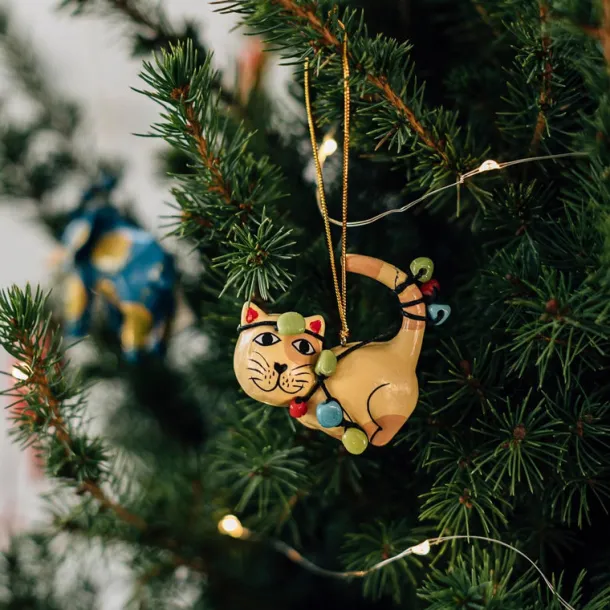 Tangled Up Cat Ornament