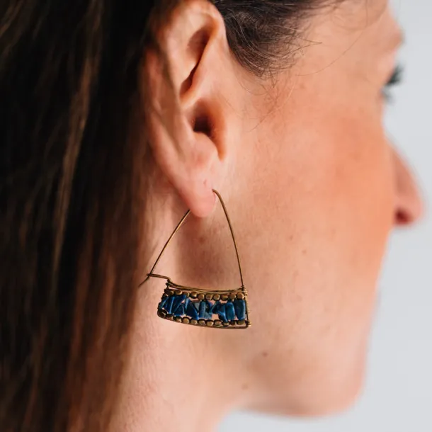 Teja Lapis Drop Earrings