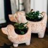 Terracotta Dog Planter