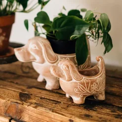Terracotta Dog Planter