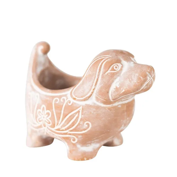 Terracotta Dog Planter