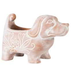 Terracotta Dog Planter