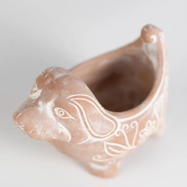 Terracotta Dog Planter