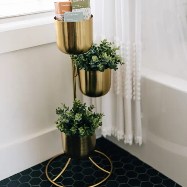Tiered Brass Plant Stand
