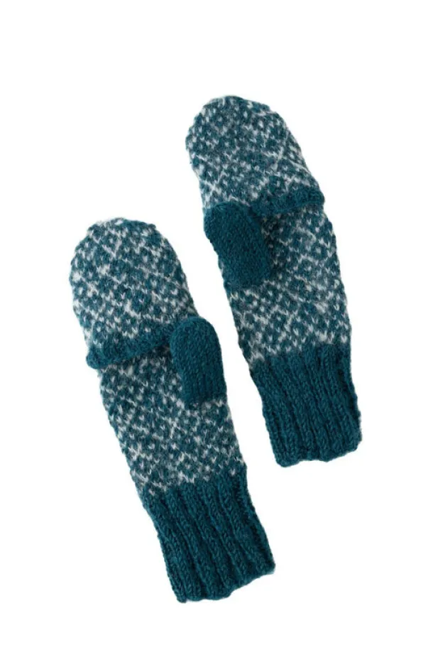 Toasty Teal Convertible Mittens