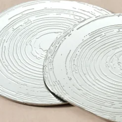 Tree Rings Steel Coasters - Set of 4