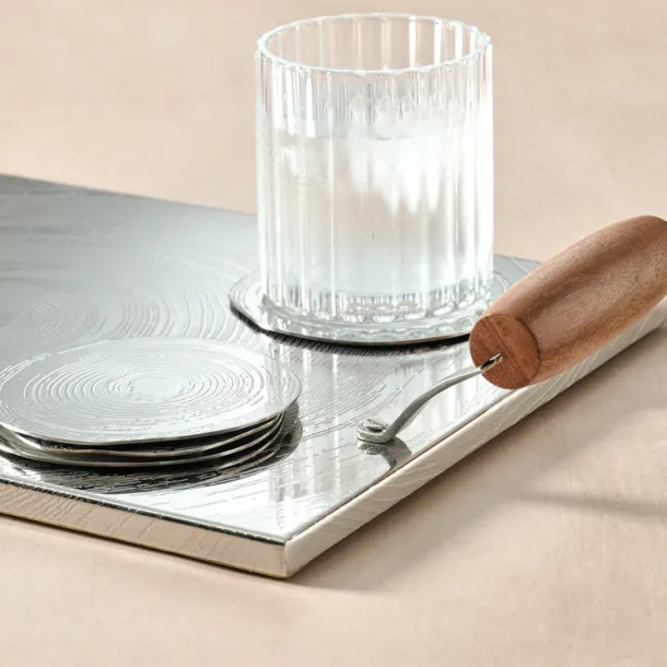 Tree Rings Steel Serving Tray