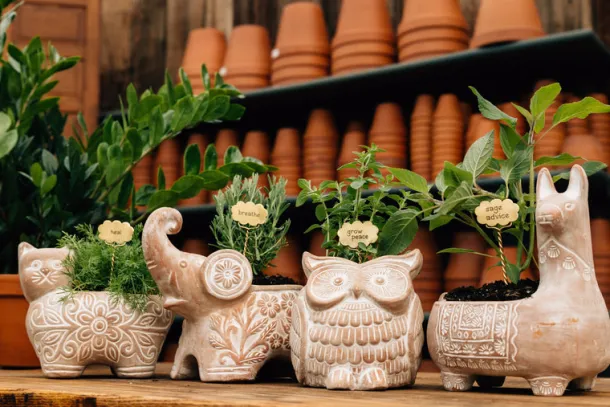 Trumpeting Elephant Planter