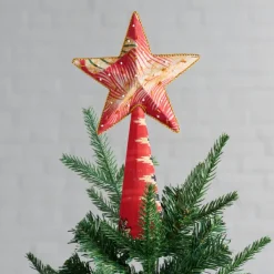 Upcycled Sari Star Tree Topper