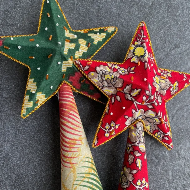 Upcycled Sari Star Tree Topper