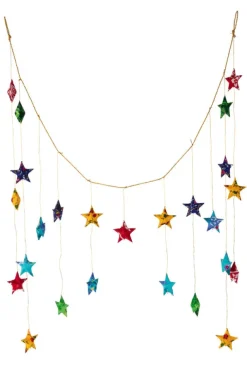 Upcycled Sari Star Valance