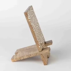 Vasai Mango Wood Phone Stand - Mandala