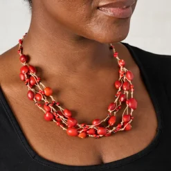 Vyna Multistrand Seed Necklace