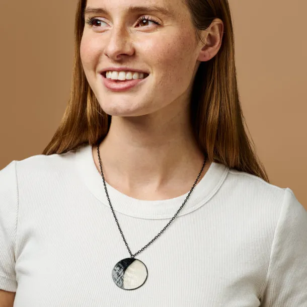 Waxing Moon Capiz Necklace