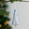 White Christmas Embroidered Ornament