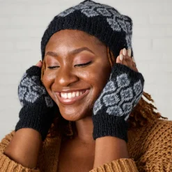 Winter Night Wool Wrist Warmers