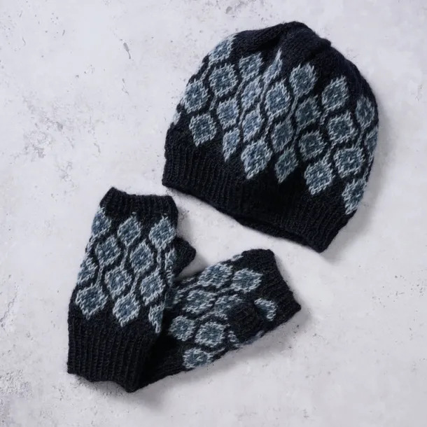 Winter Night Wool Wrist Warmers