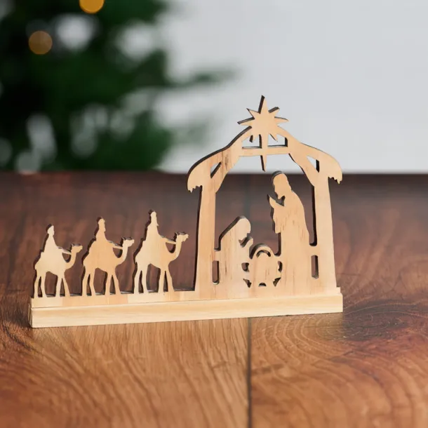Wisemen Pine Wood Nativity