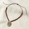 Wood Beads Pendant Necklace