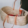 Woven Palm Leaf Moses Basket