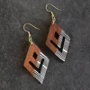 Zebara Diamond Wood Earrings